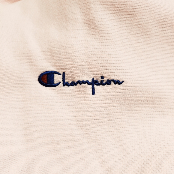 Champion Reverse Weave Baby Pink Pullover Sweatshirt Hoodie Size Medium - Picture 5 of 6